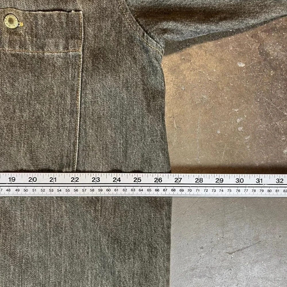 Vintage 90s strictly wide KPP brown denim chore jacket Mens large - Picture 7 of 7